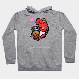 Boba Tea Frog - Red Hoodie